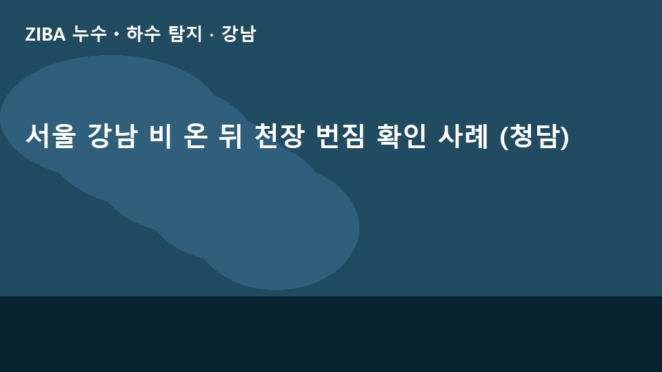 서울 강남 비 온 뒤 천장 번짐 확인 사례 (청담)